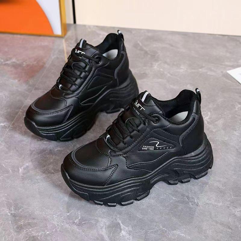 Thick-soled inner height increase spring and autumn dad shoes casual sports shoes