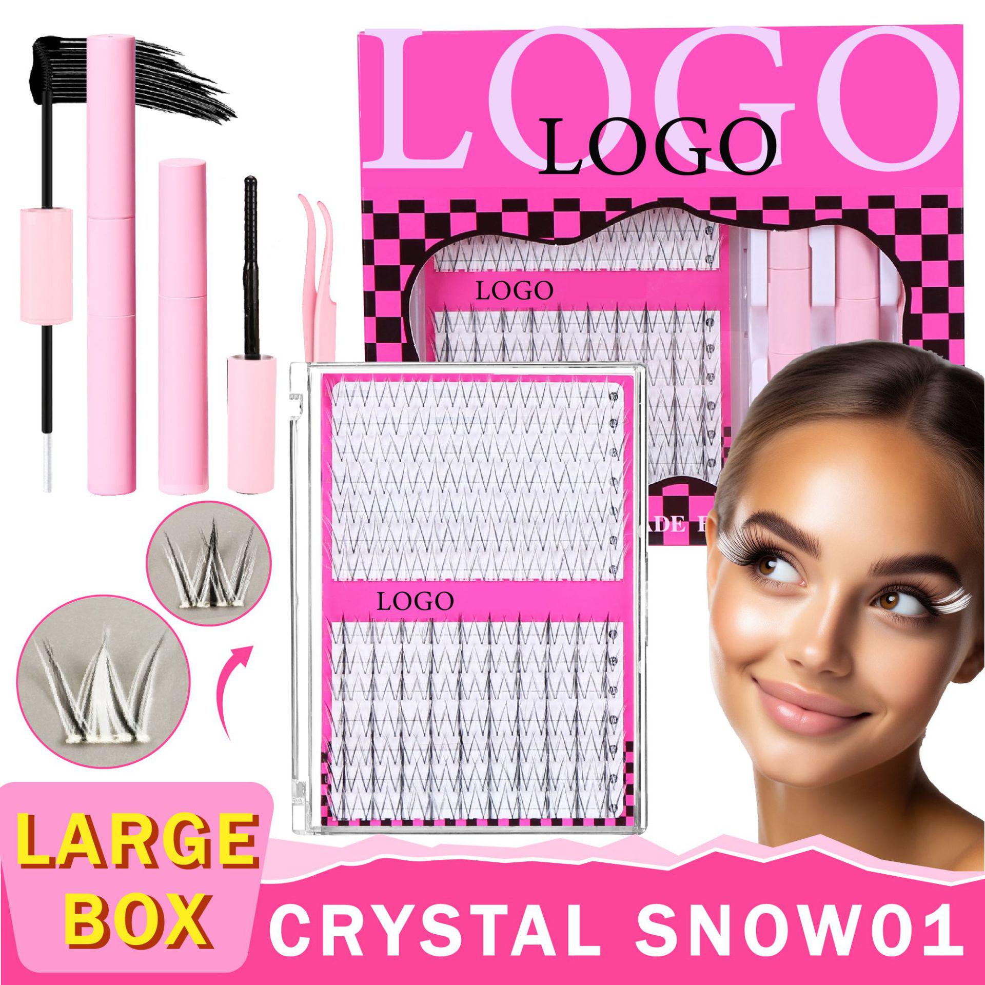 

Pink Set DIY Segment False Eyelashes - European & American Style