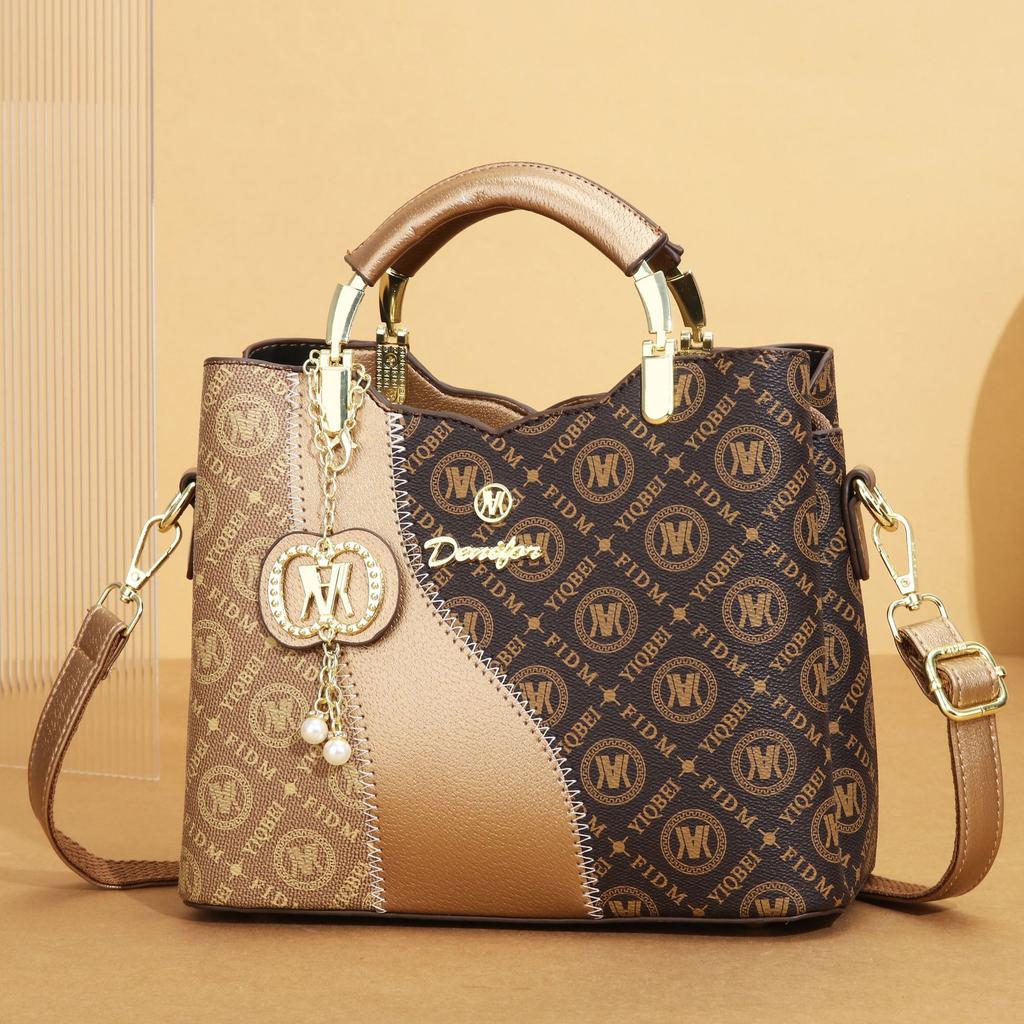 Large capacity tote bag women's 2025 new fashion versatile high sense large bag work handbag flower