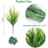 2-32PCS Indoor Greenery Artificial Fern Faux Plants Shrubs Green UV Resistant for Home Office Garden Decor Faux Arrangements