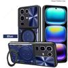Slide Lens Push Window Armor Funda for Infinix Note 50 Pro 4G Case for Infinix Note 50 4G Case Magnetic Ring Stand Cover