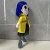 New Coraline Button Eyes Plush Doll Soft Stuffed Rag Toy Horror Movie Figure Collectible Gift For Fans And Kids