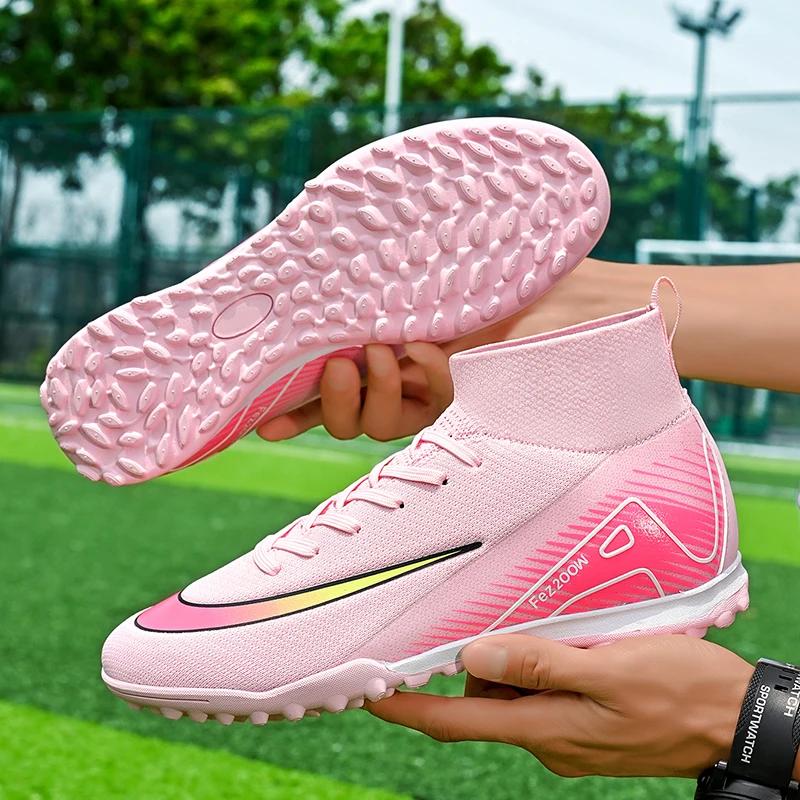 Nuovi Scarponi da Calcio da Uomo Partita Outdoor Tacchetti Lunghi Scarpe da Calcio Tacchetti Comodi Allenamento Sportivo Adulto Traspirante Ragazzi Antiscivolo