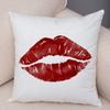 Funda de almohada de labios sexy para mujer, decoración de sofá, hogar, coche, funda de cojín con estampado de pintalabios de dibujos animados