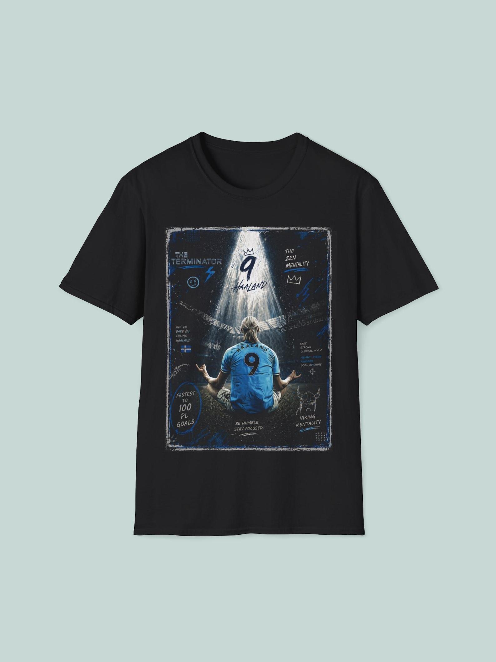Haaland 9 Man City Zen Football Graphic Shirt | Football Manchester City Graphic Tee S