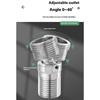 Platzsparender Duschverbinder Edelstahl Duscharmatur-Adapter 360° drehbare Winkelverstellung Abgewinkelter gebogener Fuß