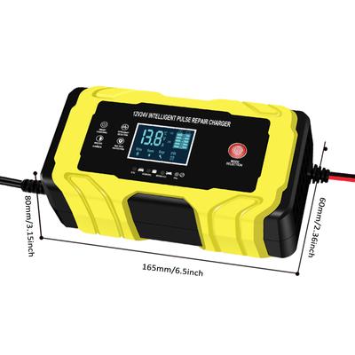 12V 24V 180W Intelligent Pulse Repair Charger with LCD Display Multiple ProtectionFlame-retardant