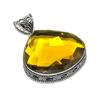 Amazing Citrine Gemstone Silver Pendant In 925 Sterling Silver - Handmade Pear Design, Everyday Wear Jewelry Anniversary Gifts