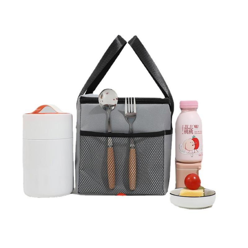 Square Lunch Pouchs Heat Insulation Spacious Ice Pouch Outdoor Use Picnic Tote Portable Travel Storage Pouch Student Lunch Box Pouch