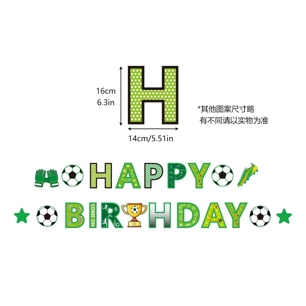 Soccer-Themed Birthday Party Banner - for Indoor/Outdoor Celebrations, for Sports-Themed Events, Soccer Birthday Decorations