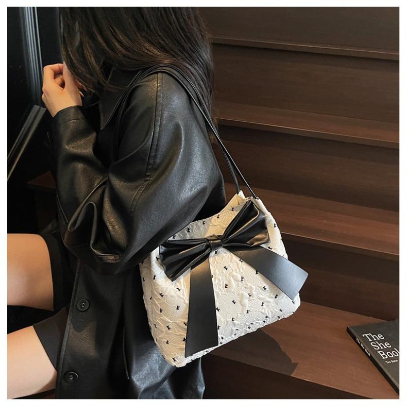 Polka Dot Schmetterling Schultertasche im koreanischen Stil für Damen, Modische Pendler-Tragetasche, Schicke Lässige Crossbody-Tasche