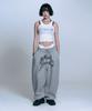 EASY NO EASY Lettering Balloon Sweatpants - Gray