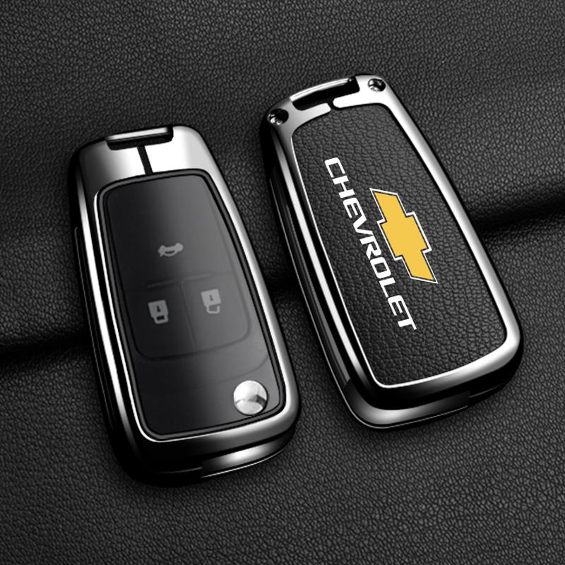 For Chevrolet Onix Equino Orlando Cruze Spark Sonic Camaro Volt Bolt Trax Malibu Blazer Traverse Seeker Alloy Car Key Case Cover