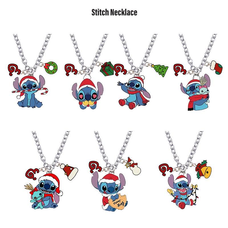 Cross-border New Christmas Pendant Cartoon Star Baby Stitch Necklace Anime Peripheral