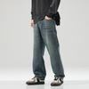 American Washing Water Retro Tooling Jeans Autumn and Winter Trendy Brand Loose and Old Denim Trousers Straight Wide-leg Men's Trousers