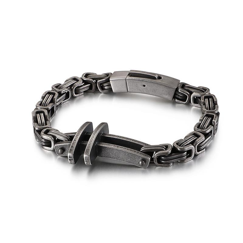 Men's Simple Classic Cross 316 Stainless Steel Bracelet