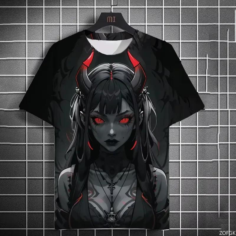 3D Printed 2026 New Anime Girl Pattern Women's T Shirt Summer Short Sleeve Fashion Casual Oversized Top Streetwear Cool Gift