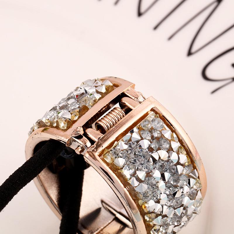 1pc, Sparkling Rhinestone Hair Tie – Women's Metal Ponytail Headband – Durable and elegant, secures ponytails, braids, and updos