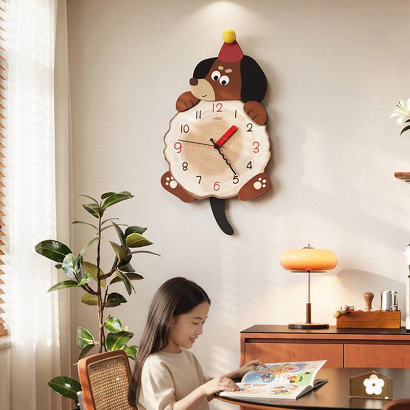 Creative Design Wall Clocks Wooden Interior Cute Modern Wall Clocks Cartoon Living Room Orologio Da Parete Ornaments Home Decor