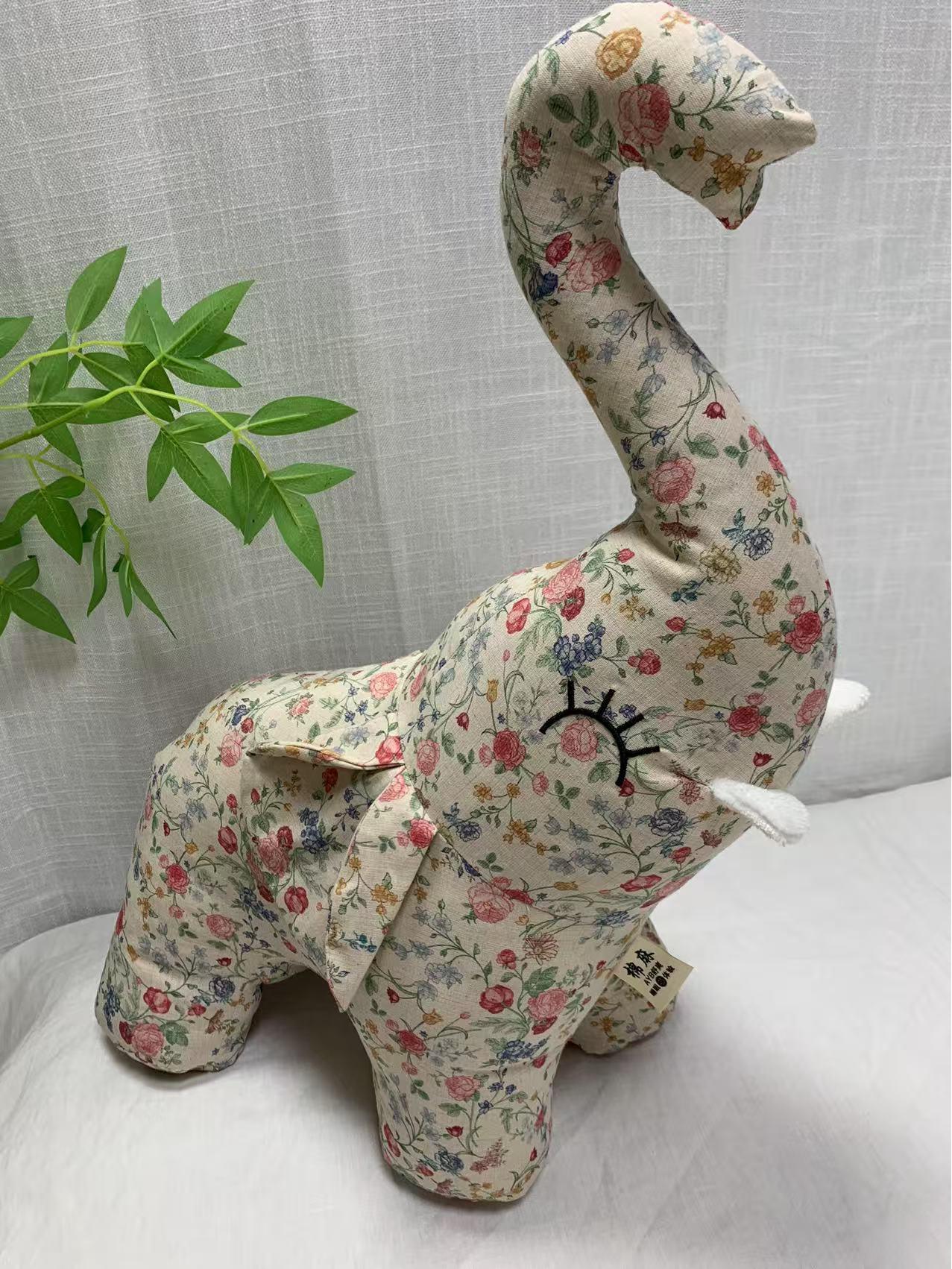 Tie-dye Plush Elephant Toys and Mascot Figures 35CM
