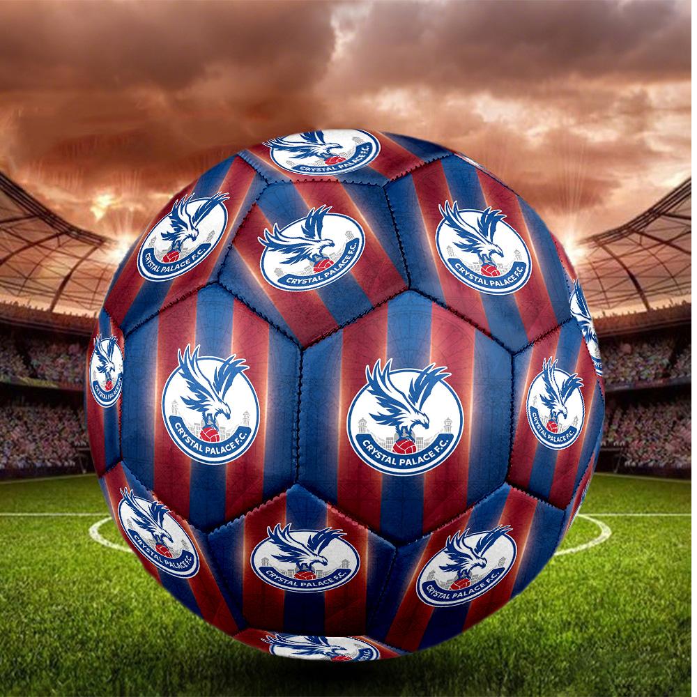 Crystal Palace Misura 5 Pallone da Calcio Alta Elasticità Pallone da Calcio Per Competizione All'aperto Allenamento Quotidiano Gioco