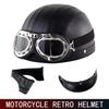 Retro half helmet motorcycle helmet American cruise motorcycle female pedal floating helmet electric summer helmet