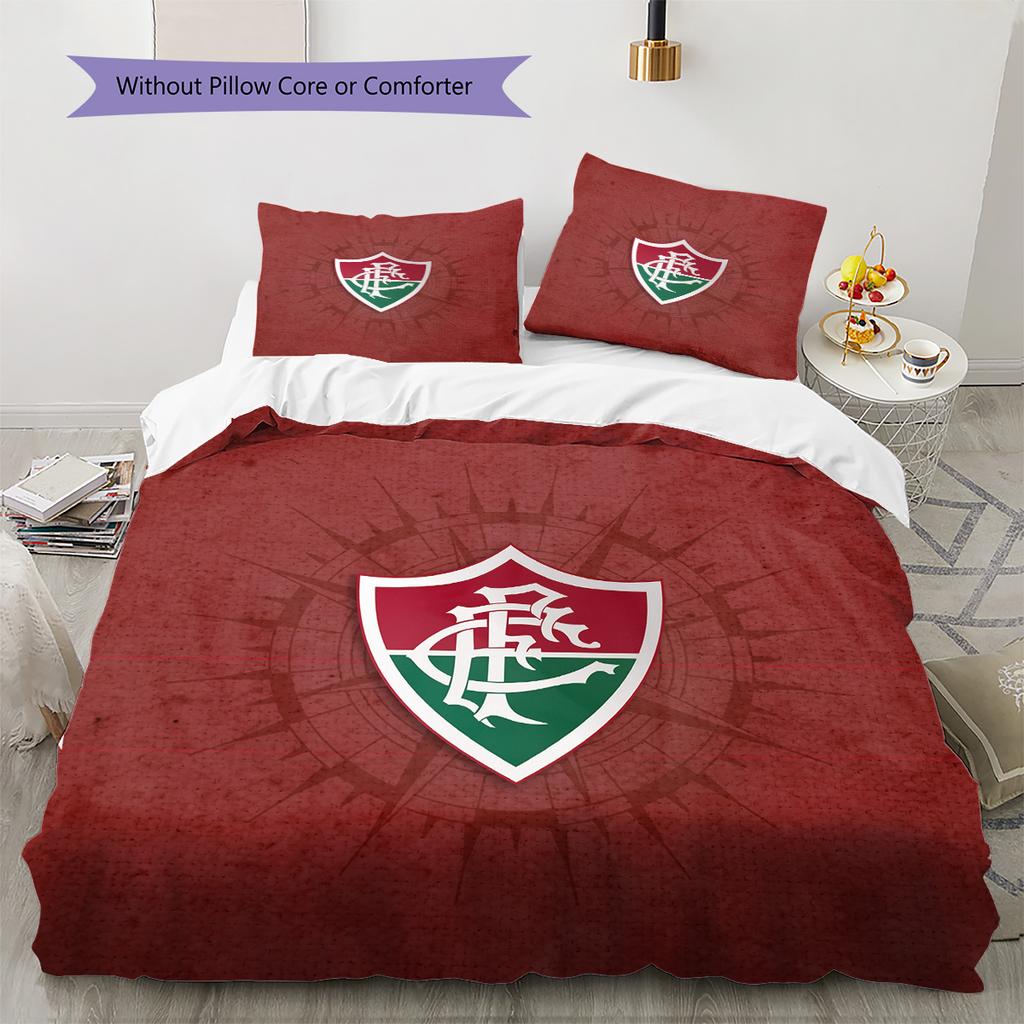 Fluminense FC Pattern Bedding Quilt Set Home Decoration Gift (1 * duvet cover + 2 * pillowcase without core)