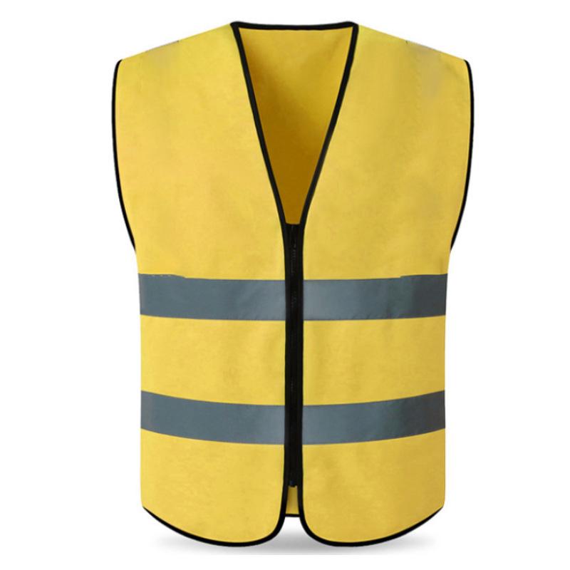 Reflective Multi-Pocket Safety Vest for Traffic, Construction, Cycling, and Sanitation.