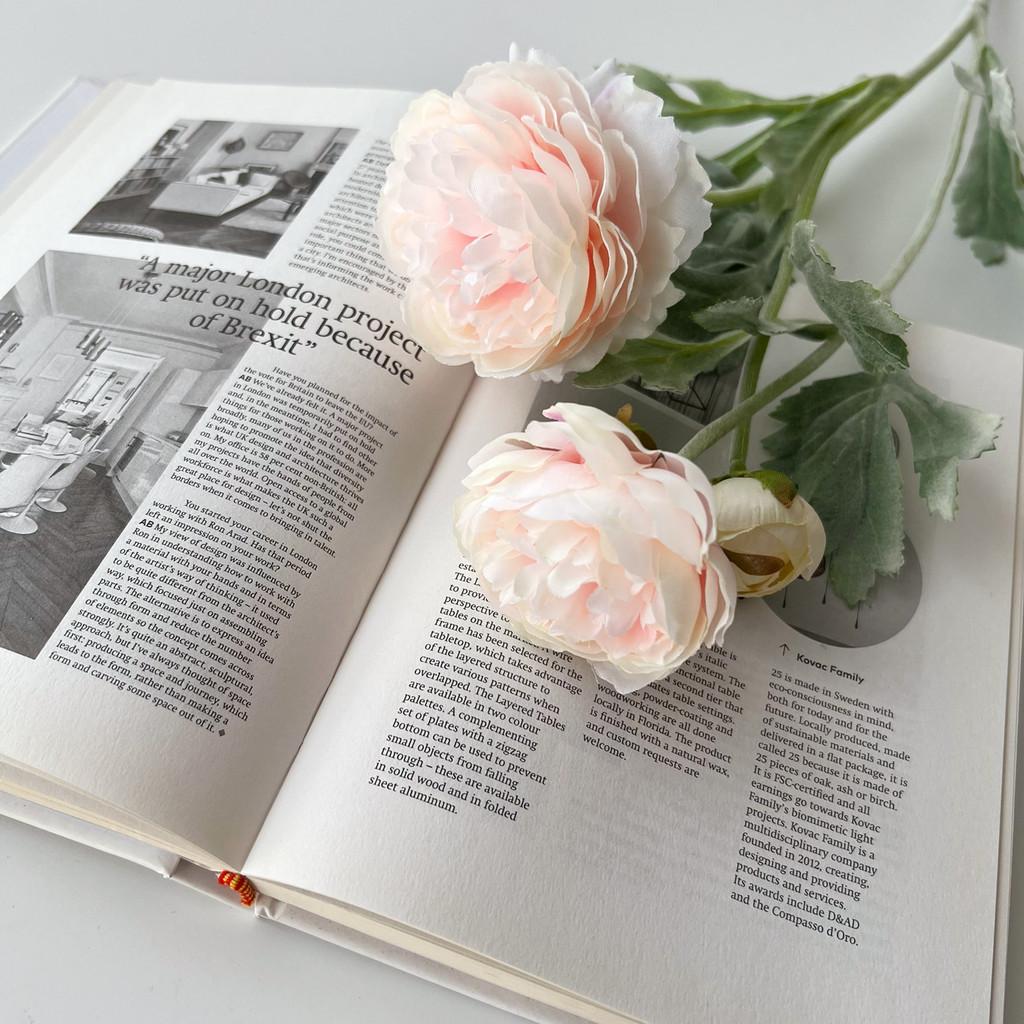 Pall Paeonia Lactiflora Fake Flower Bouquet Used Flocking For Wedding Decor