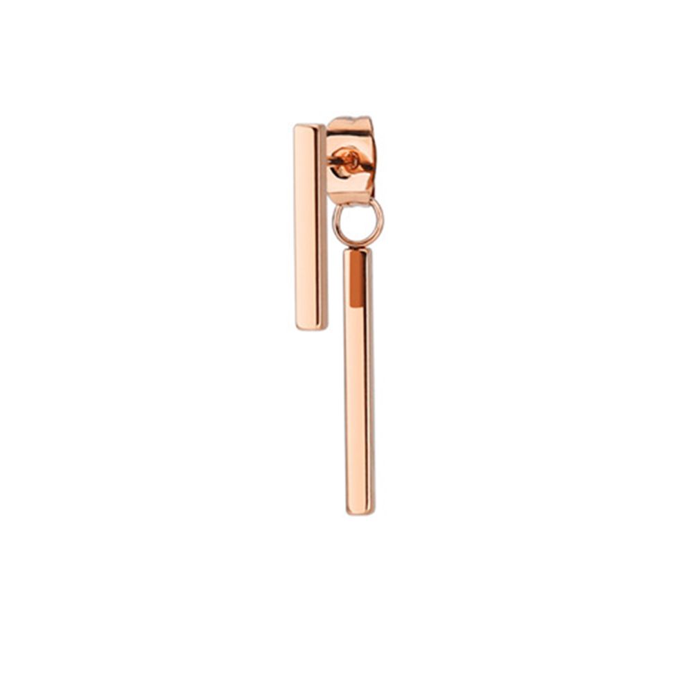 Color Copper Temperament Korean Style Stud Earrings Women Earrings T-shape Jewelry  Accessories