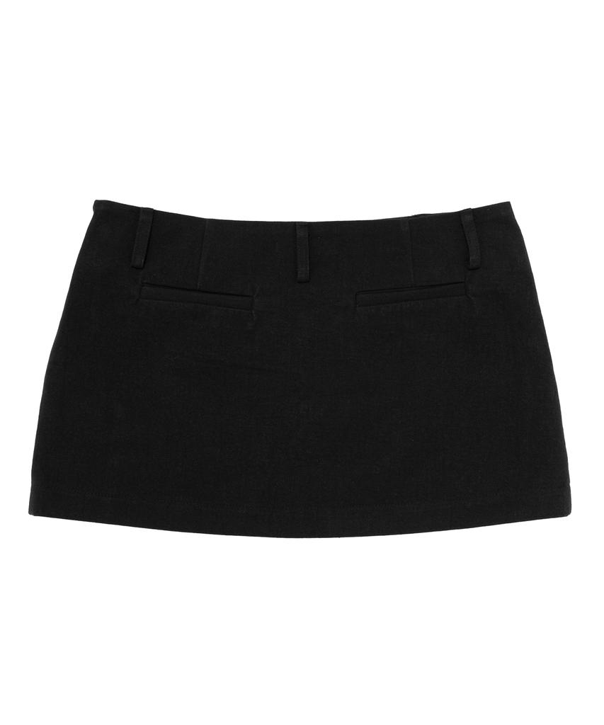 Seoul Apparel Low Mood Skirt Pants (Black)