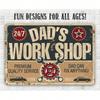 Personalized Metal Wall Art Dad Workshop Sign Father's Day Christmas Gift