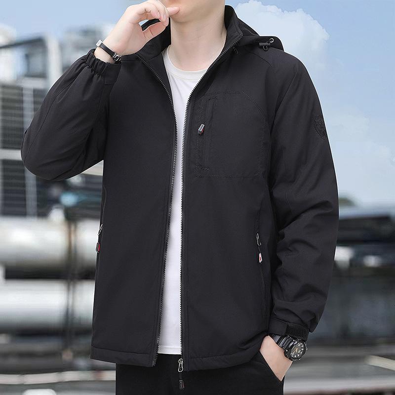 New Spring and Autumn Jacket Men's Sports and Casual Outdoor Stand Collar Large Size Autumn Jacket Men