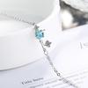 KOFSAC Sweet Cute Bracelets For Girl Romantic Fantasy Planet Blue Crystal Bangle  Sterling  Jewelry Women Birthday Gift