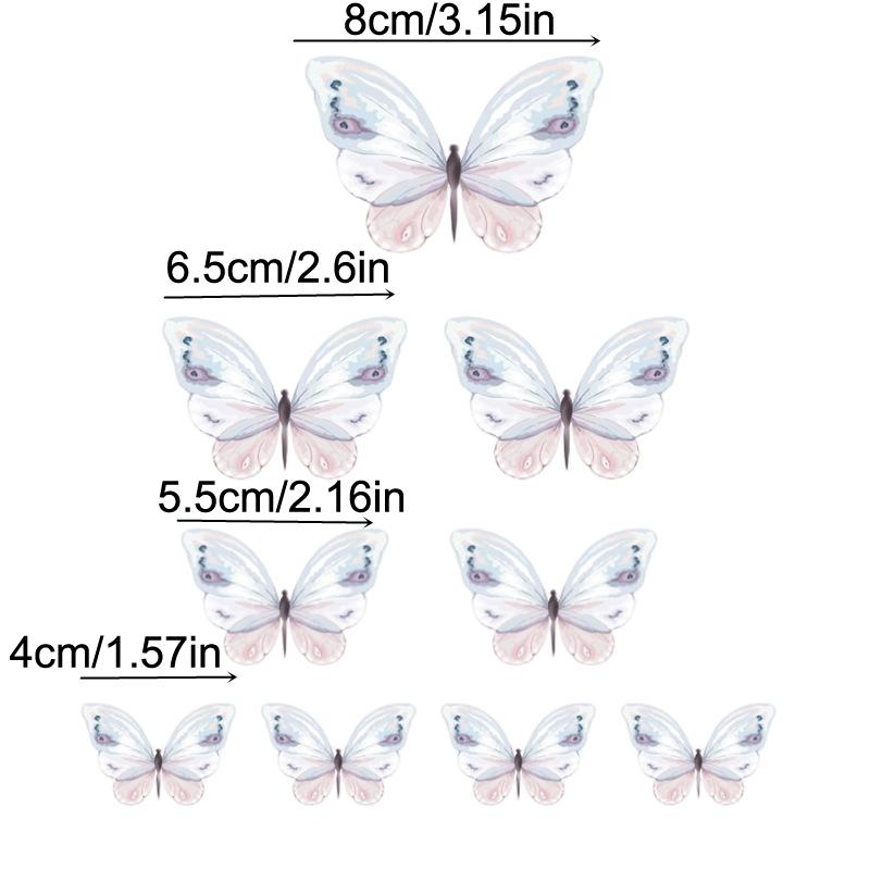 Beautiful Butterfly Cake Decoration Butterflies For Cake Girl Happy Birthday Topper Mother'S Day Decorating Party Supplies