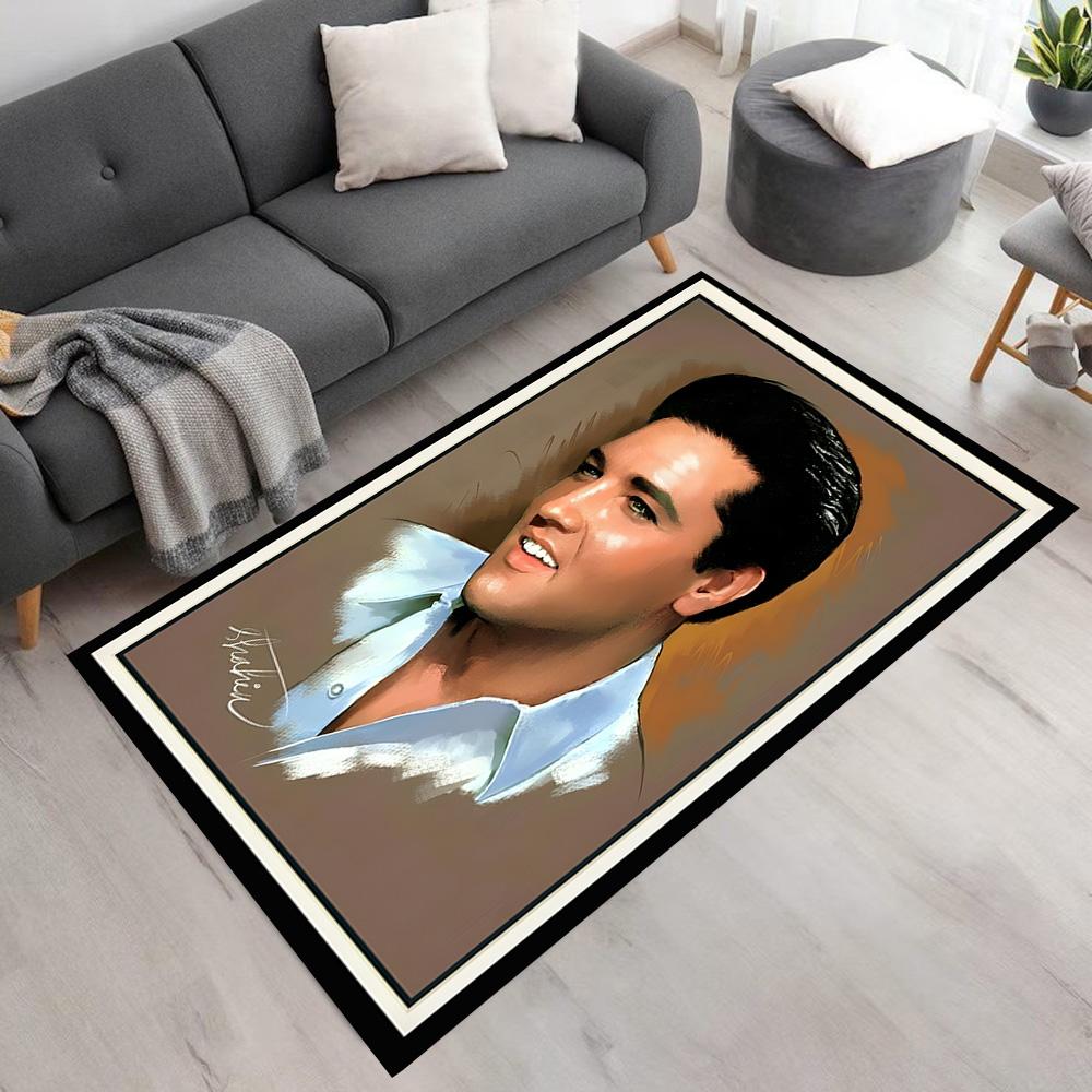 Elvis Presley Floor Mat Design for Foyer Outdoor Game Room Living Rooms Antislip Carpet Office Home Decor Spiritual Gift