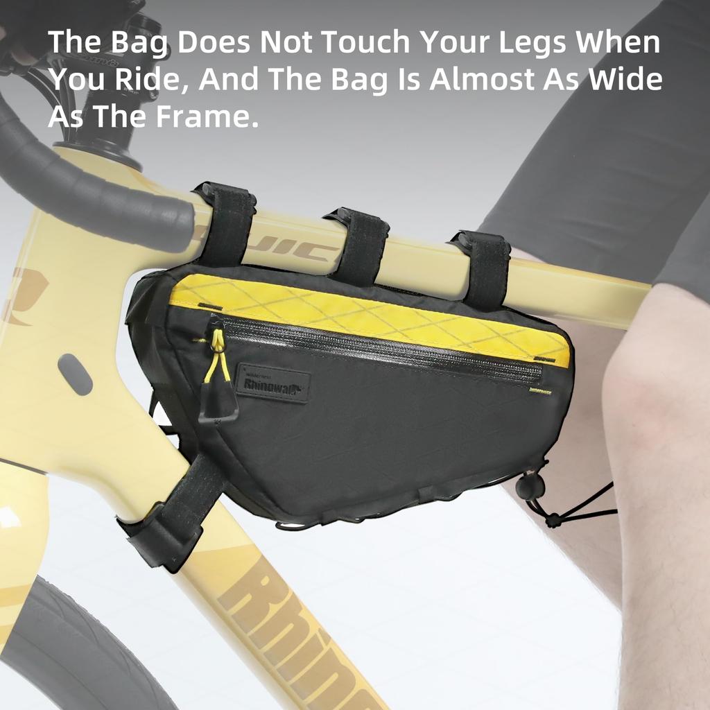 Rhinowalk Bicycle Frame Bag, Waterproof Triangle Bag, 1.8L, Professional Bicycle Accessory (M)