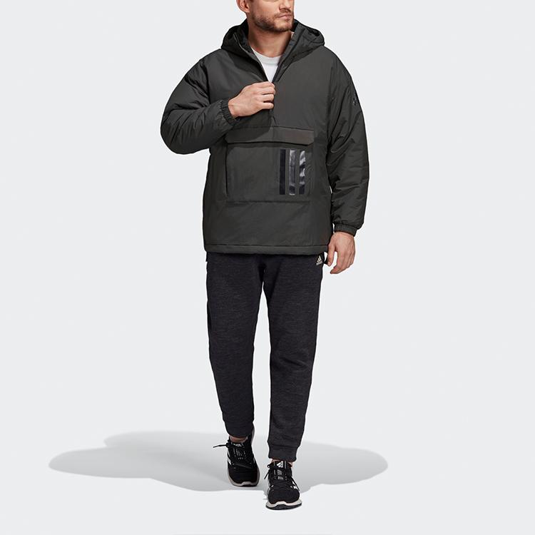 Adidas Inslt Anorak Outdoor Windproof Warm Hooded Sports Jacket Men Jacket Dark-Earth-Brown DZ1440