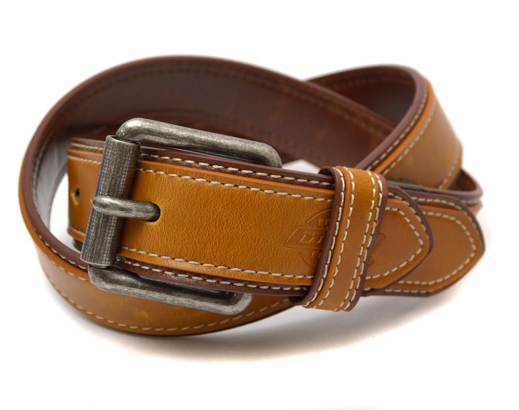 Dickies Belt 40mm Cuttable Synthetic Leather One Size Brown Men's