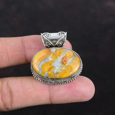 Maligano Jasper Pendant Gemstone Vintage Pendant Antique Jewelry 925 Sterling Silver Pendant Handmade Maligano Jasper Jewelry Gifts For Him