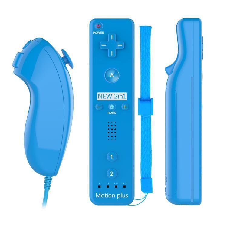 2-In-1 Wii Gaming Command Set Wireless Left Right Manipulator Built-In Motion Accelerator Sensor Handheld Game Control Gear