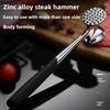 1pc Household Kitchen Tool Aluminum Alloy Double-sided Meat Hammer Circular Hammer Tender Meat Hammer Hotel Steak Tendon Cutter