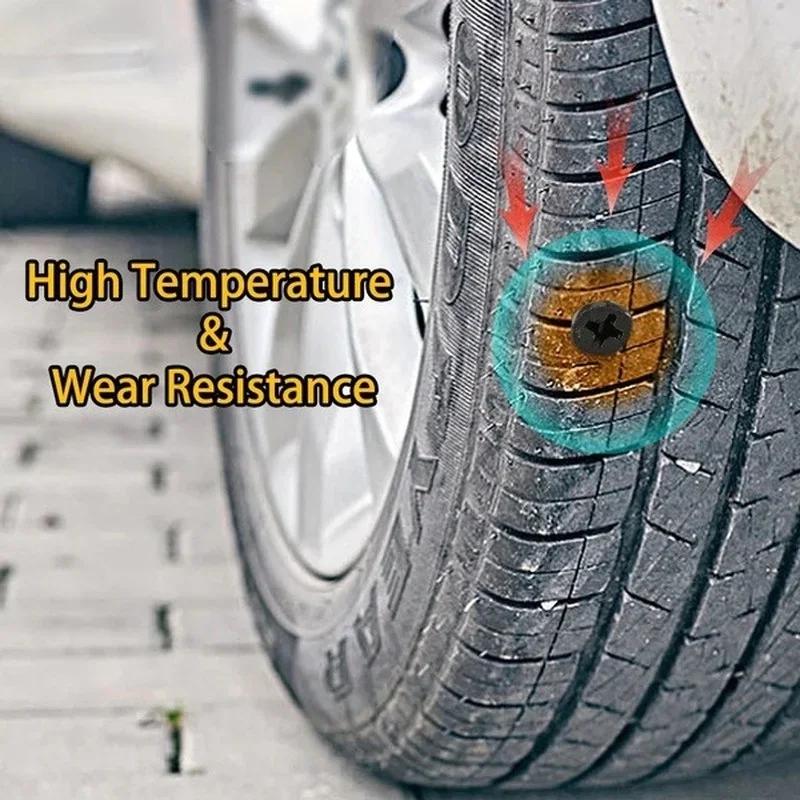 10pcs Vacuum Tyre Repair Nail Tire Puncture Screws Motorcycle Fitting Set Tubeless Wheel Repairs Punctures Kit Patches for Car