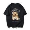 Fashion Cartoon Bear Print T-shirt High Quality Cotton Tshirt Top Y2k Clothing Summer Oversized Men T Shirt Women Crew Neck Tees