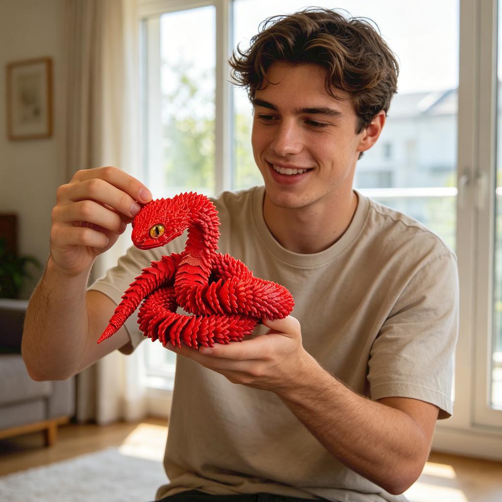 Flexible 60cm Snake Toy Model Realistic Design with Textured Body Soft Material for Educational and Recreational Use