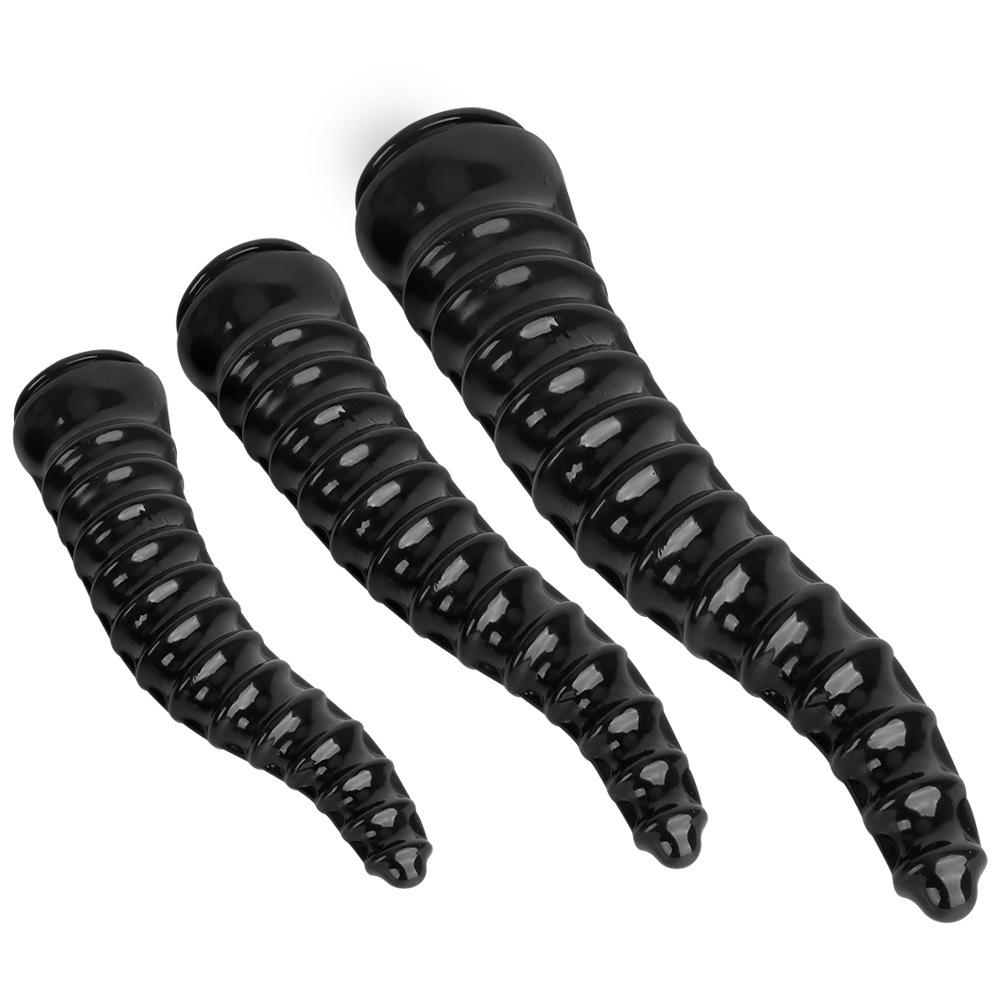 Black PVC Dildo Butt Plug with Suction Cup Masturbator Sex Toy Fisting Realistic Penis Big Dick Strap On Cock
