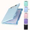 Clipboards with Storage, Plastic Storage Clipboard with Low Profile Clip, Binder Clipboard Folder Side-Opening,Office Supplies