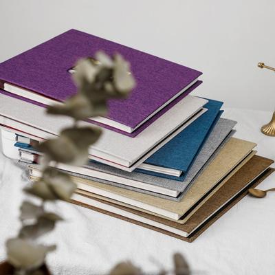 Linen DIY Photo Album Self Adhesive Large Capacity Family Scrapbook Creative Warm Memory Book for Cherishing Precious Moments
