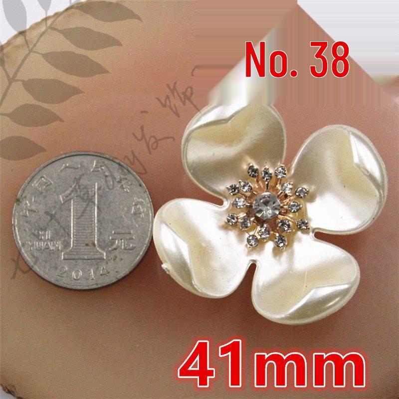 ABS Imitation Pearl Large Flower Center with Three, Four, and Five-Petal Options