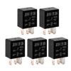 Multipurpose 5 Pin 30A 12V Automotive Relay Set of 5 Suitable for Control of Fans Horns Starters and Lights In For Cars